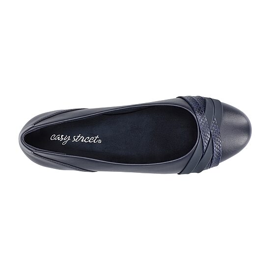Easy Street Kylie Womens Round Closed Toe Ballet Flats