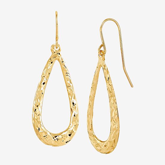 Womens 14K Gold Drop Earrings