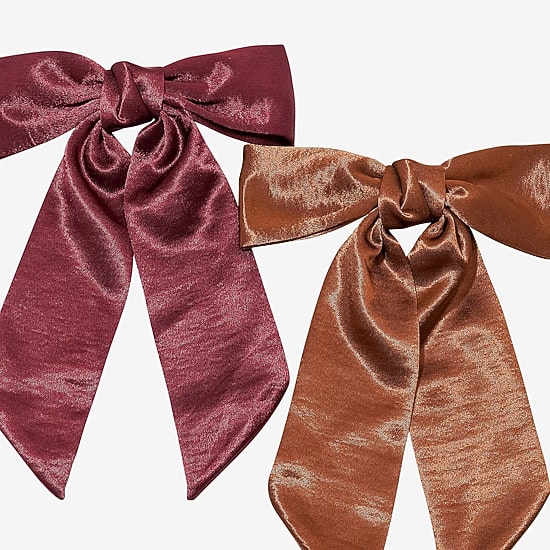 Bijoux Bar Maroon & Brown 2-pc. Hair Bow
