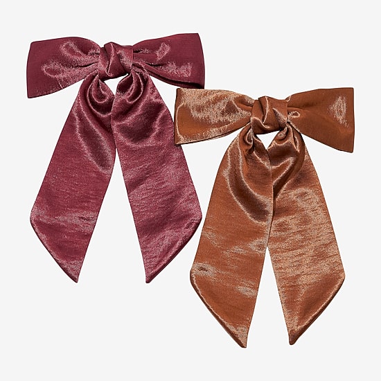 Bijoux Bar Maroon & Brown 2-pc. Hair Bow