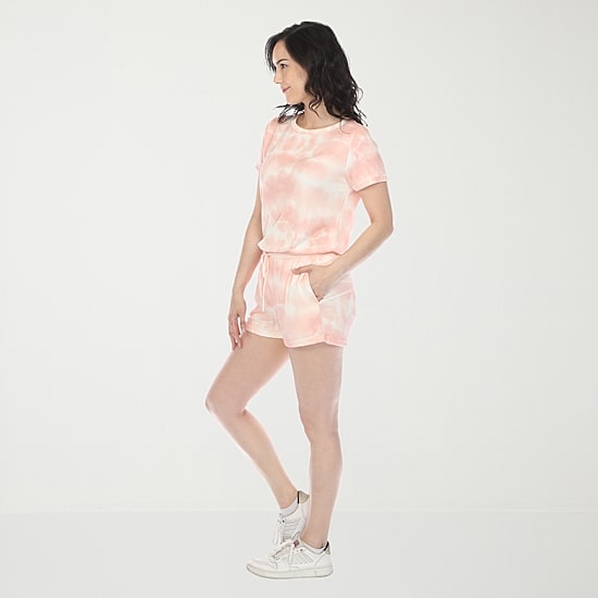 White Mark Womens Crew Neck Short Sleeve 2-pc. Pajama Set
