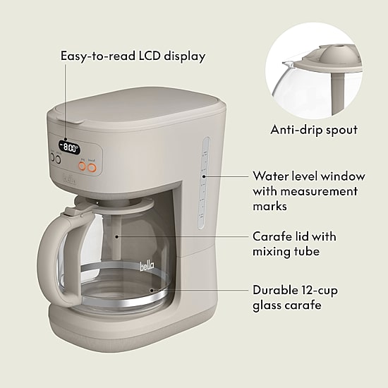bella 12-Cup Programmable Coffee Maker