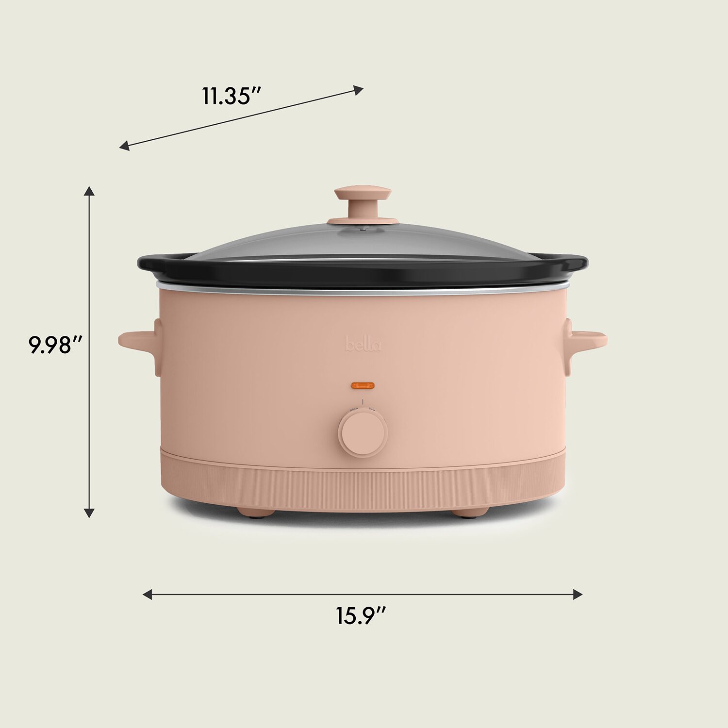 bella 6Qt Manual Slow Cooker, Fits-anywhere™ kitchenware