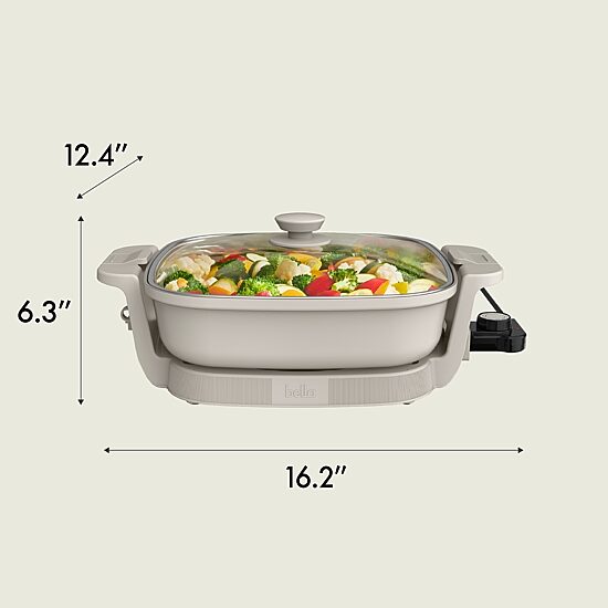 bella Make & Take Electric Skillet, Fits-anywhere™ kitchenware