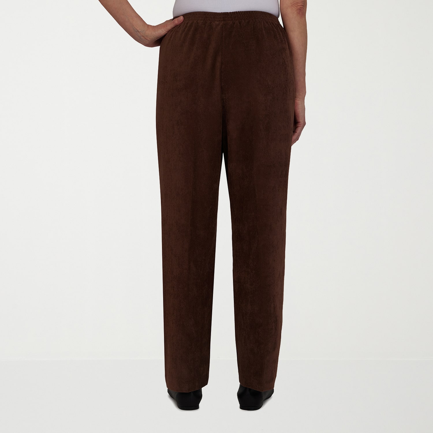 Alfred Dunner Classics Womens Straight Corduroy Pant