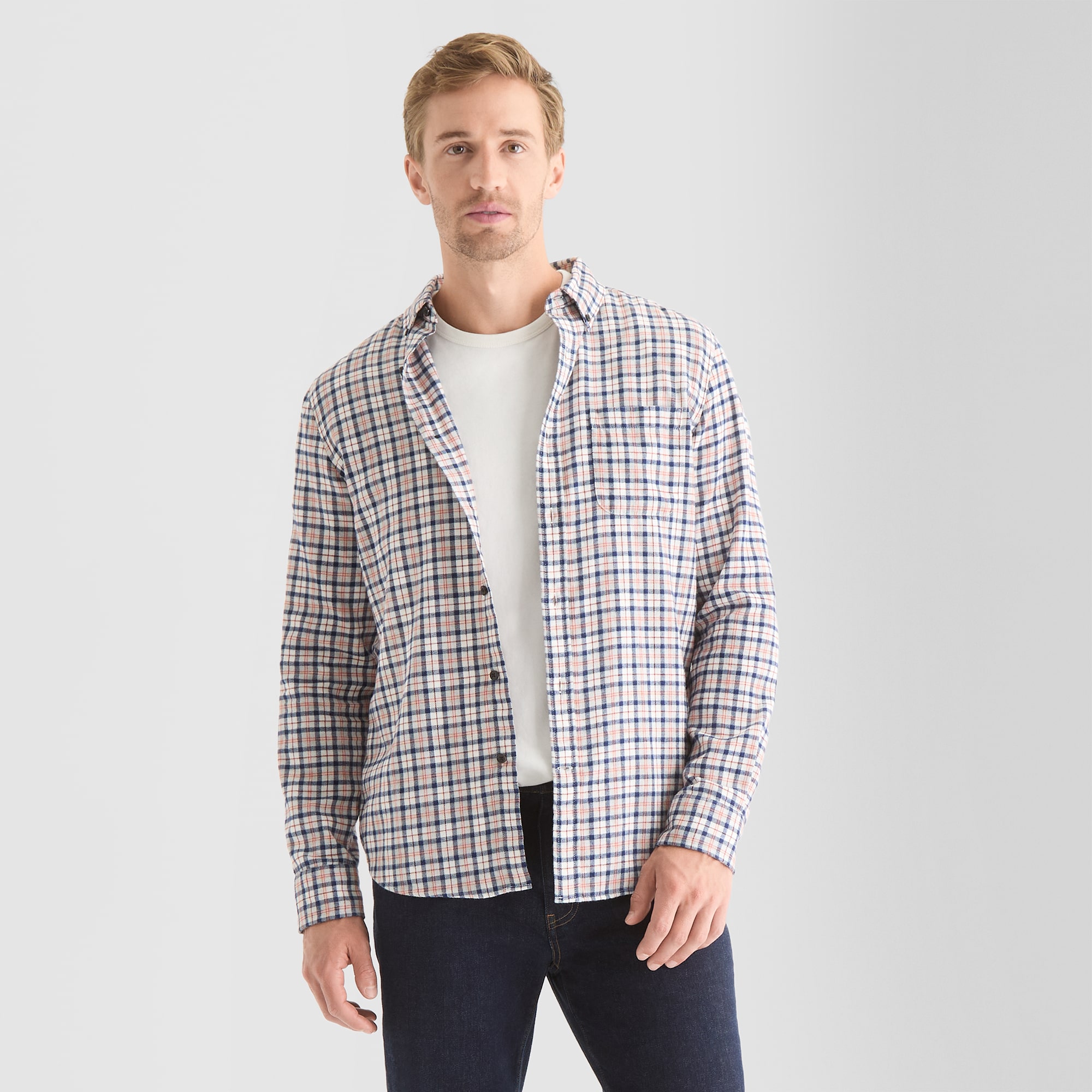 St. John's Bay Mens Long Sleeve Classic Fit Flannel Shirt