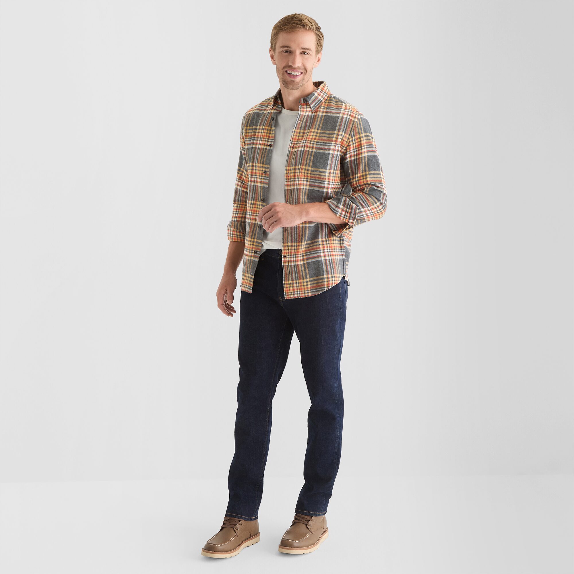 St. John's Bay Mens Long Sleeve Classic Fit Flannel Shirt
