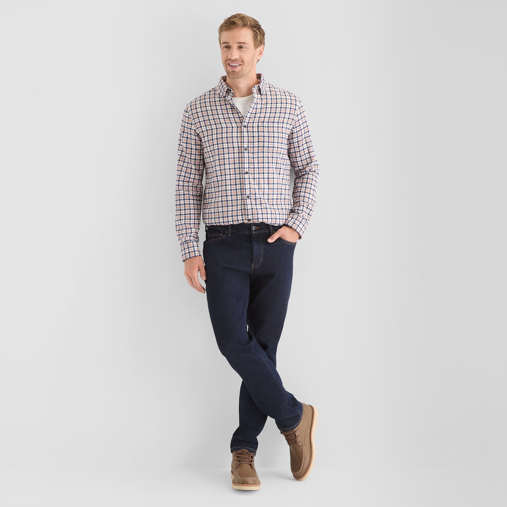 St. John's Bay Mens Long Sleeve Classic Fit Flannel Shirt