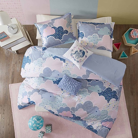 Intelligent Design Bliss 100 % Cotton Comforter Set with Decorative Pillows
