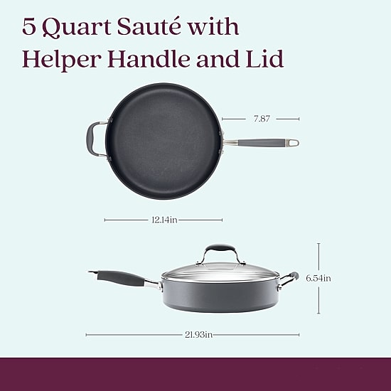 Anolon Advanced Home Hard Anodized 5-qt. Saute Pan with Lid and Helper Handle