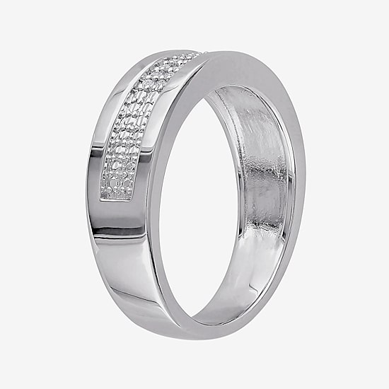 Mens 1/10 CT.T.W. Natural Diamond Wedding Band