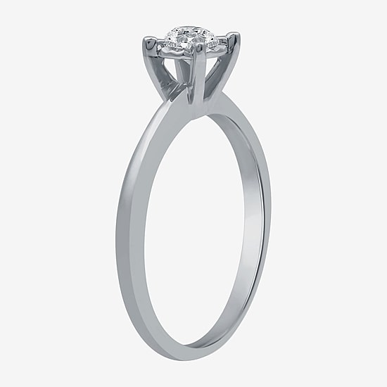 Women's 1/2 CT.T.W. Natural Diamond Round Solitaire Ring and Channel Band Bridal Set in 10K Gold