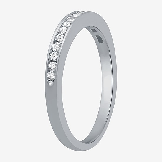 Women's 1/2 CT.T.W. Natural Diamond Round Solitaire Ring and Channel Band Bridal Set in 10K Gold