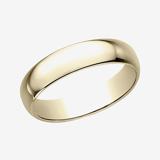 Mens 5MM 10K Gold Wedding Band