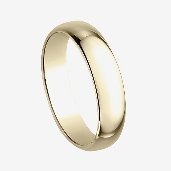 Mens 5MM 10K Gold Wedding Band
