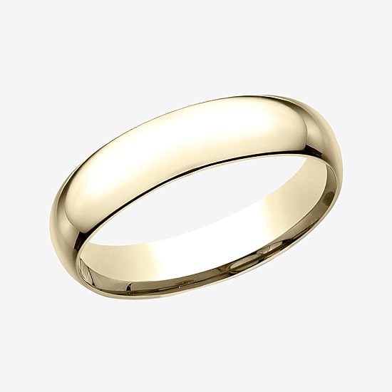 Mens 14K White Gold 5MM Light Comfort-Fit Wedding Band