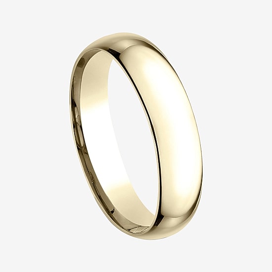 Mens 14K White Gold 5MM Light Comfort-Fit Wedding Band