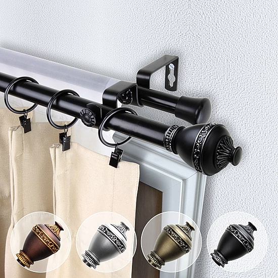 Rod Desyne Amelie 13/16" Double Adjustable Curtain Rod