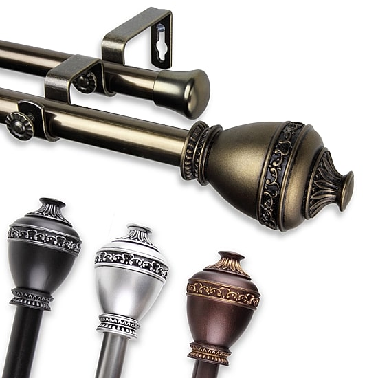 Rod Desyne Amelie 13/16" Double Adjustable Curtain Rod