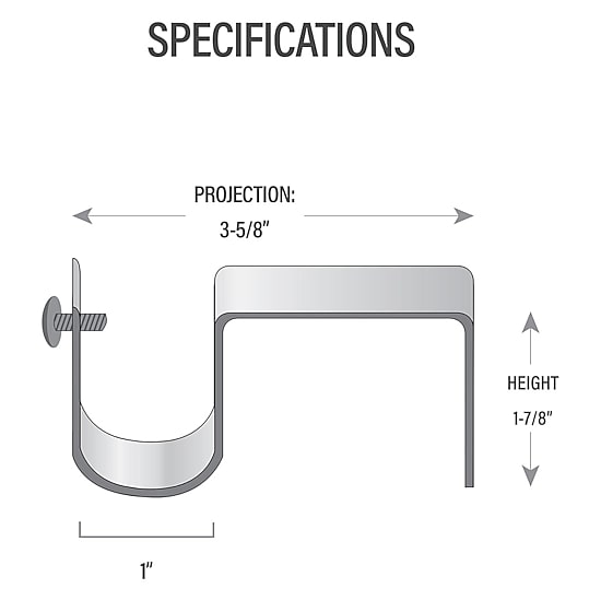 Rod Desyne 2-pk. 1" Curtain Rod Wall Brackets