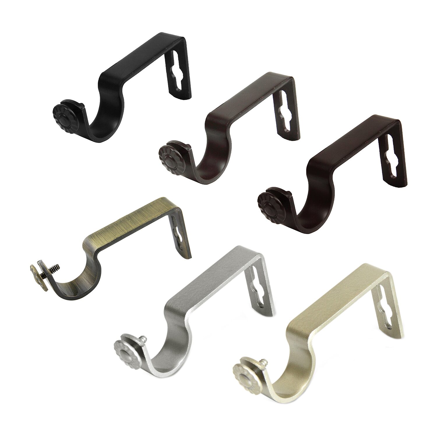 Rod Desyne 2-pk. 1" Curtain Wall Brackets