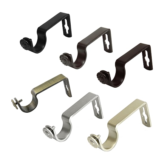 Rod Desyne 2-pk. 1" Curtain Rod Wall Brackets