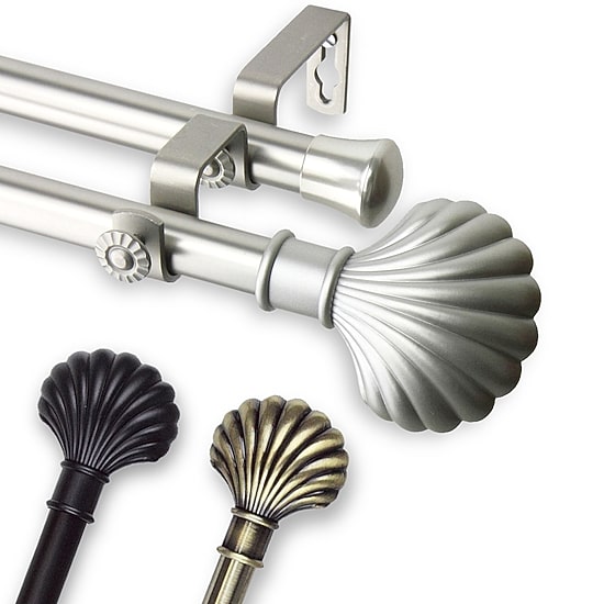 Rod Desyne Scallop Double Curtain Rod