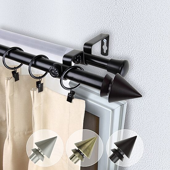 Rod Desyne Cone Double Curtain Rod
