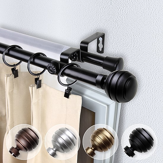 Rod Desyne Poise 13/16" Double Adjustable Curtain Rod