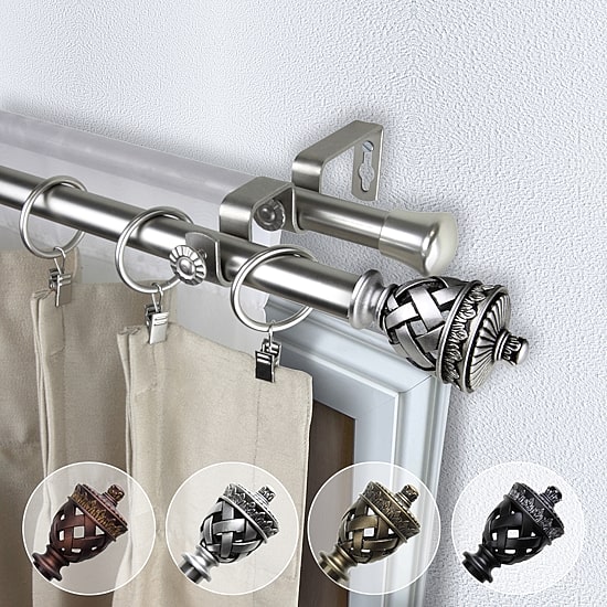 Rod Desyne Arielle 13/16" Double Adjustable Curtain Rod