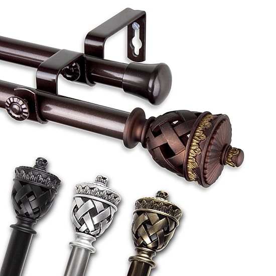 Rod Desyne Arielle 13/16" Double Adjustable Curtain Rod