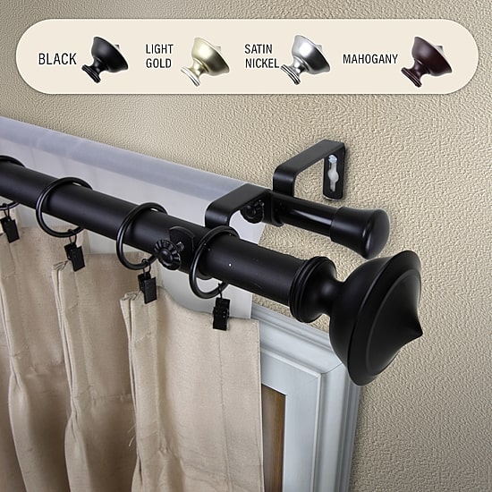 Rod Desyne Leopold 1" Double Adjustable Curtain Rod