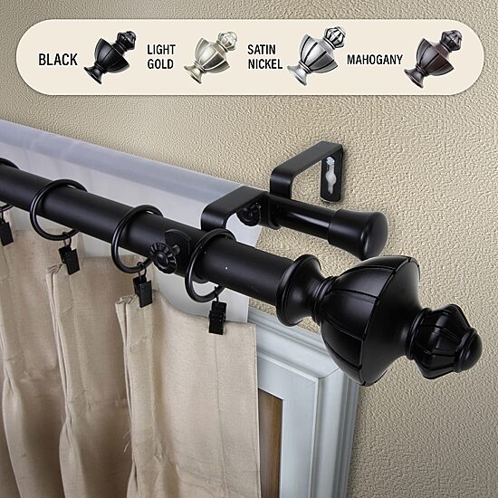 Rod Desyne Jerome 1" Double Adjustable Curtain Rod