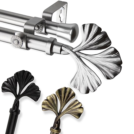 Rod Desyne Fortune 13/16" Adjustable Double Curtain Rod