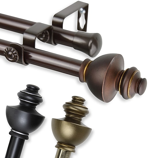 Rod Desyne Dynasty 13/16" Adjustable Double Curtain Rod