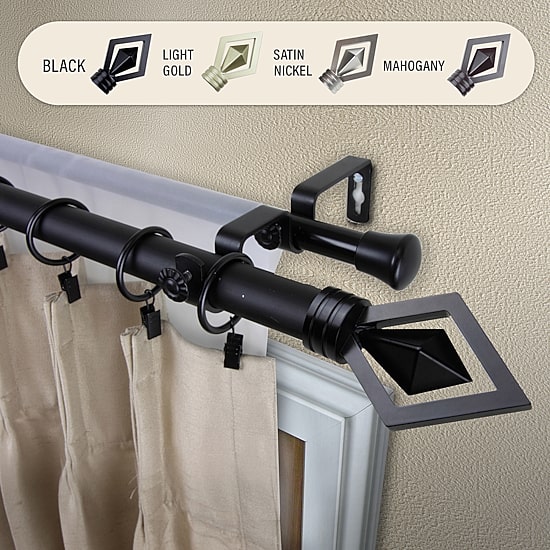 Rod Desyne Lenore 1" Adjustable Double Curtain Rod
