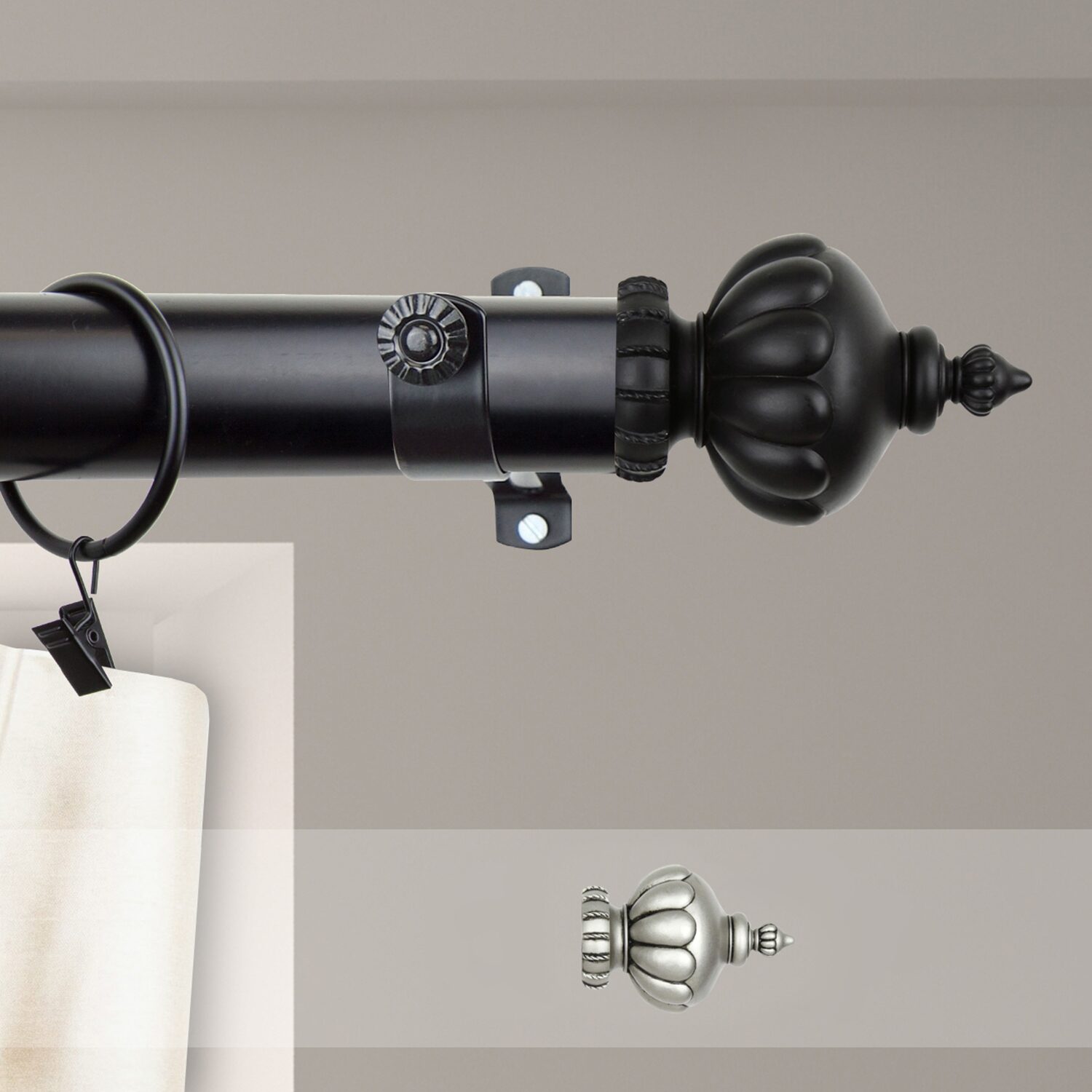 Rod Desyne Imperial 1½" Adjustable Curtain