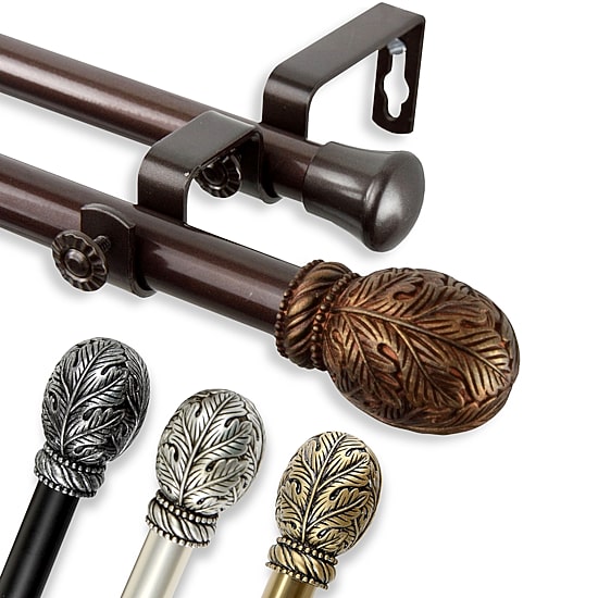Rod Desyne Forest 13/16" Adjustable Double Curtain Rod