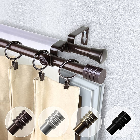 Rod Desyne Lee 13/16" Adjustable Double Curtain Rod