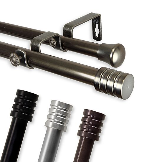 Rod Desyne Lee 13/16" Adjustable Double Curtain Rod