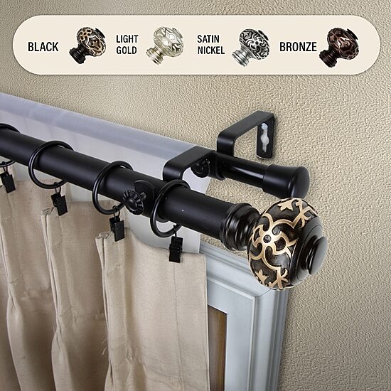 Rod Desyne Maple Double Curtain Rod