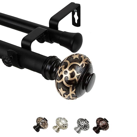 Rod Desyne Maple Double Curtain Rod