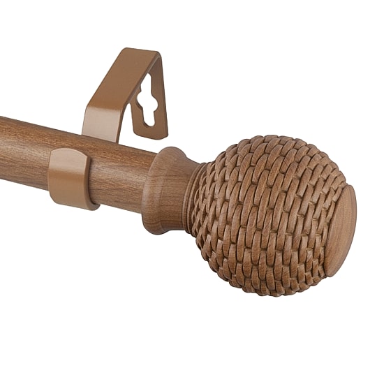 Rod Desyne Bala Faux Wood 1 IN Adjustable Curtain Rod