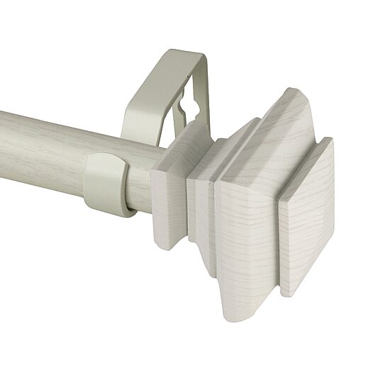 Rod Desyne Fern Faux Wood 1 IN Adjustable Curtain Rod