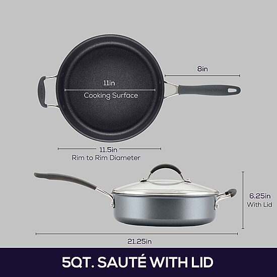 Circulon A1 Series with ScratchDefense 5-qt. Covered Saute Pan