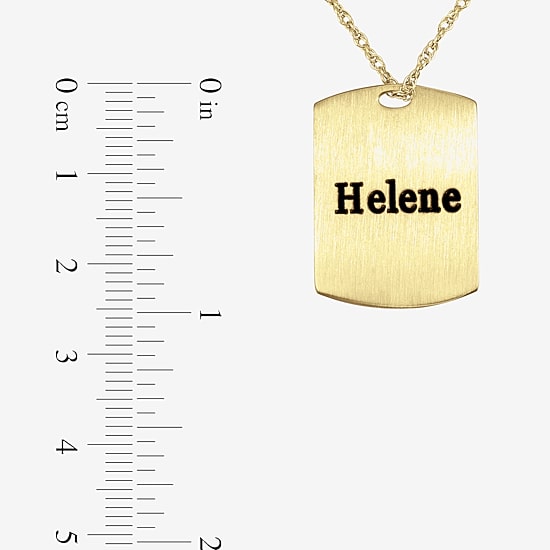 Personalized Name and Lord's Prayer Dog Tag Pendant Necklace