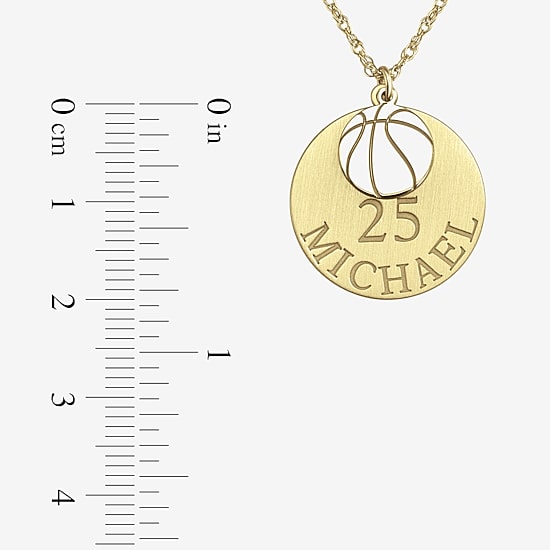 Personalized Basketball 20mm Pendant Necklace