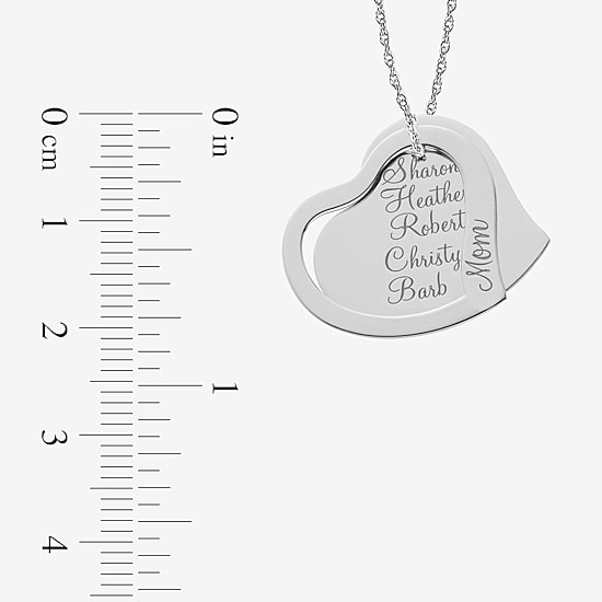 Personalized 14K Gold Over Silver Family Name Pendant Necklace