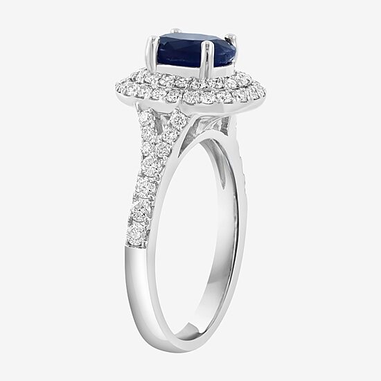 Effy Final Call Limited Quantities! Womens 3/4 CT. T.W. Genuine Blue Sapphire 14K Gold Oval Cocktail Ring