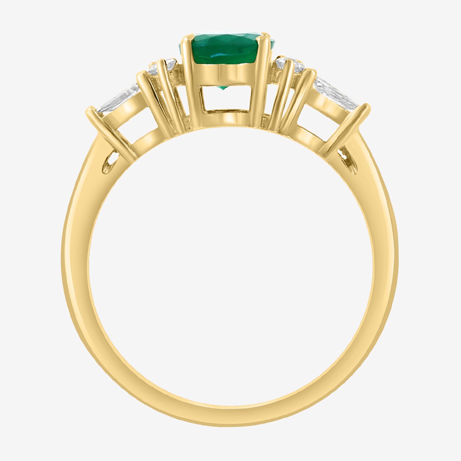Effy Final Call Limited Quantities! Womens 1/6 CT. T.W. Genuine Green Emerald 14K Gold Oval Cocktail Ring